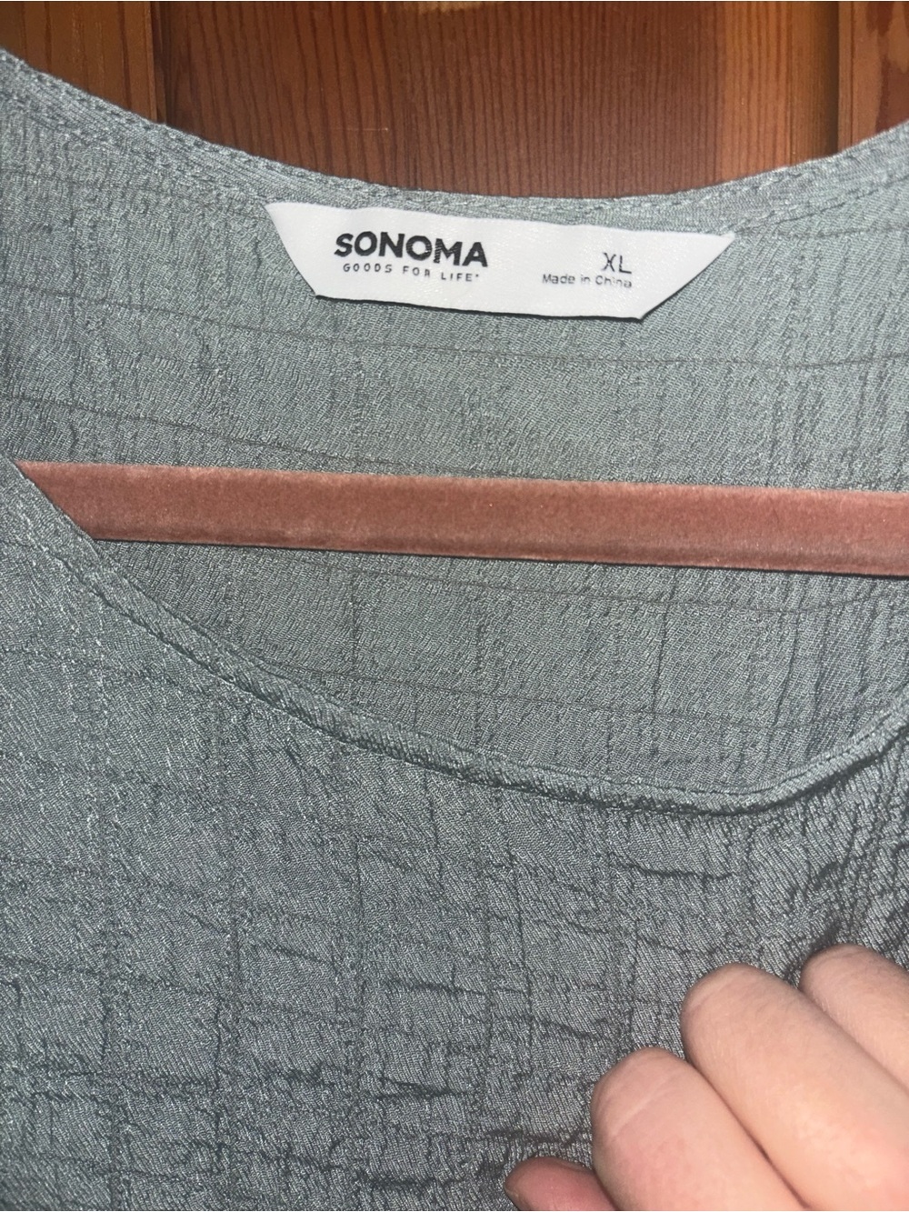 NWOT Sonoma Sage Green Sleeveless Tiered Midi with Ruffle Shoulders - Picture 2 of 5